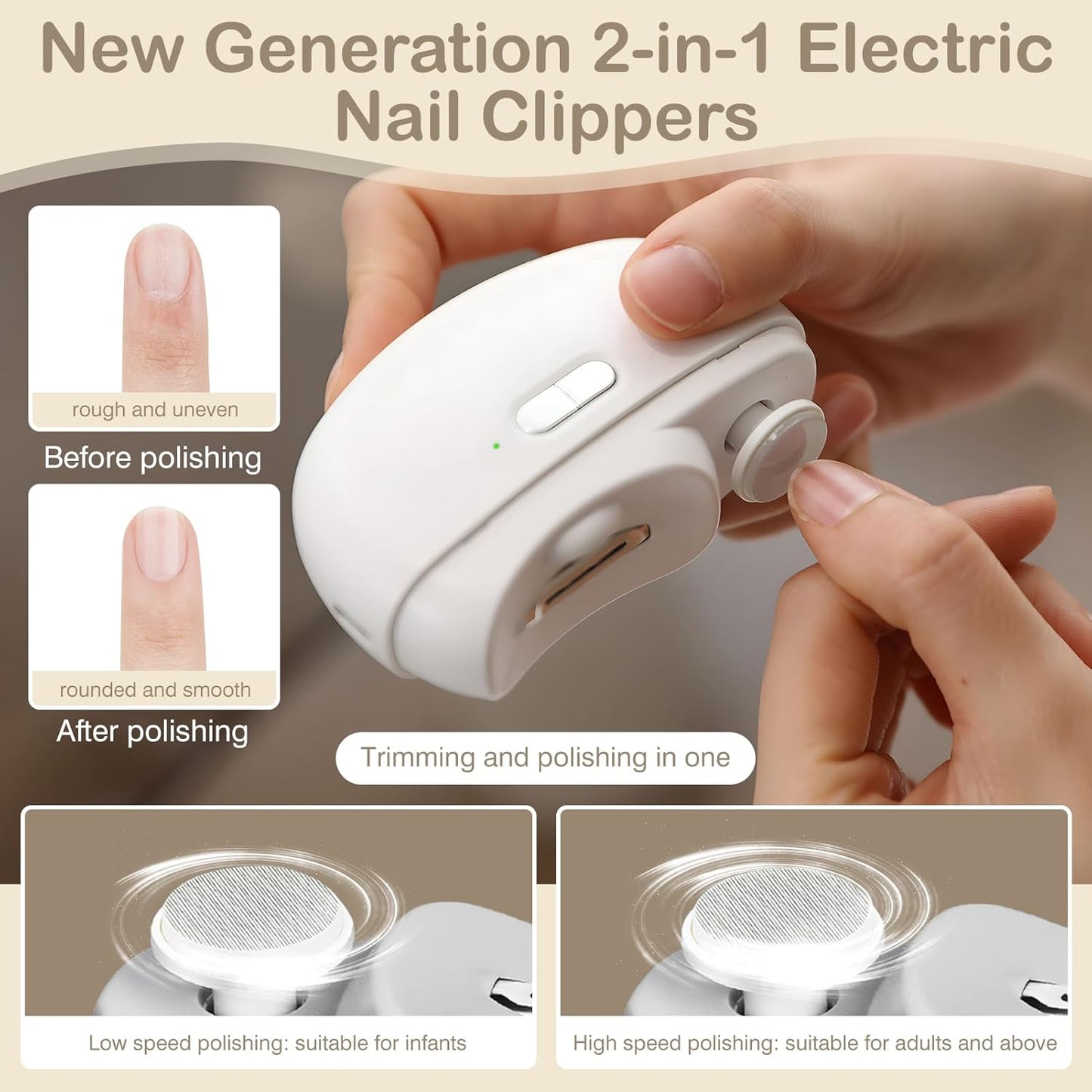 2026 Electric Clipper Nails - Perfect for Babies, Kids & Seniors
